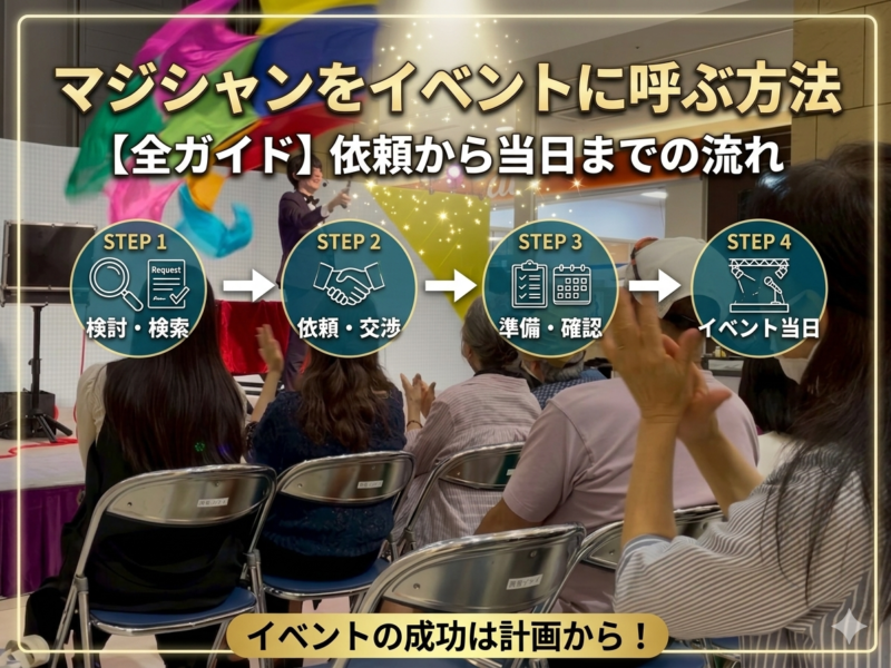 マジシャンをイベントに呼ぶ方法｜依頼の流れ・料金・準備を徹底解説