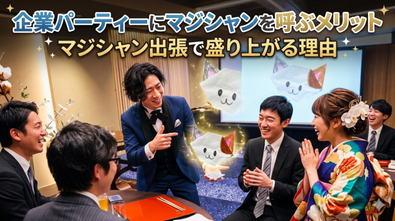 企業イベントで盛り上がるマジックショー